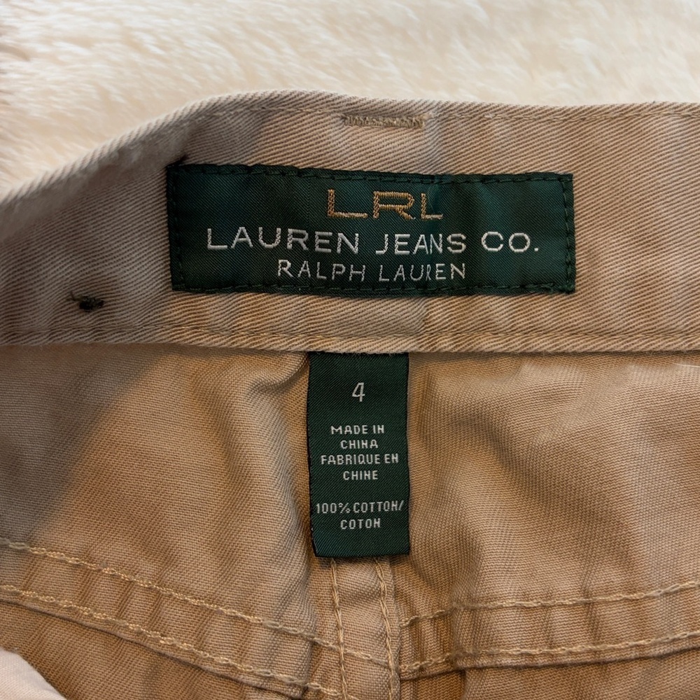 Lauren Ralph Lauren Beige Classic Midcalf Pants - Picture 2 of 8